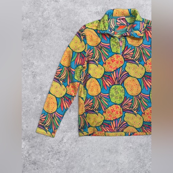 Chubbies All-Over Pineapple Print Quarter Zip Pullover - Picture 2 of 7